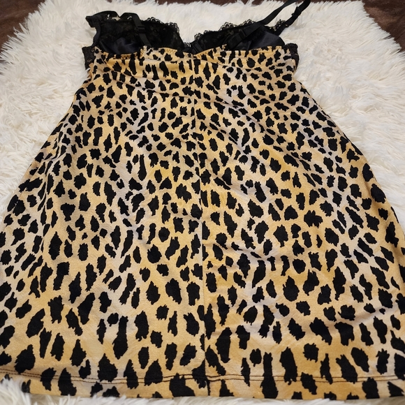 VINTAGE VICTORIAS SECRET 2ND SKIN ANIMAL PRINT MIRACLE BRA DRESS/SLIP 36C - Picture 10 of 16